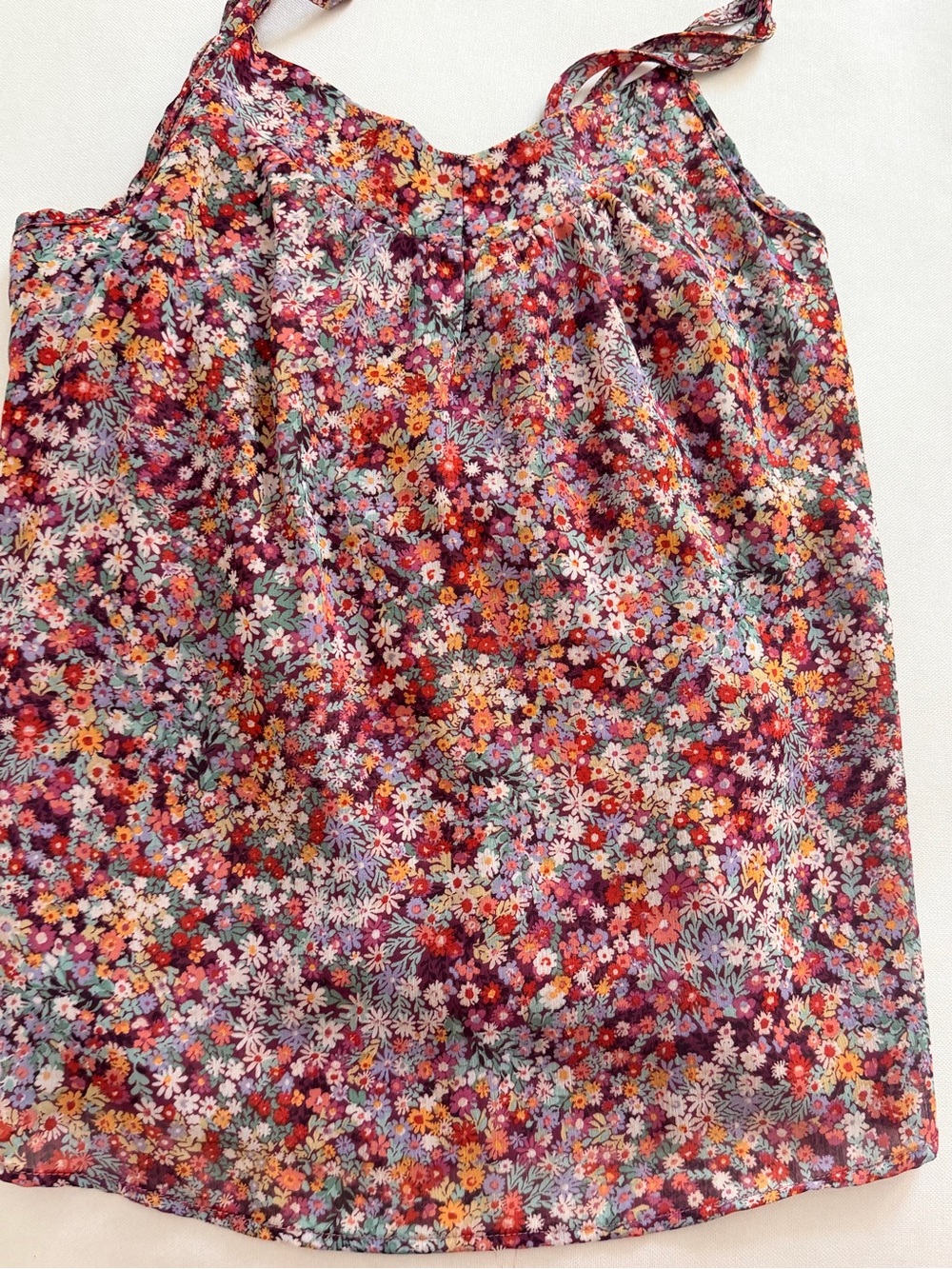 Pulse Floral Spaghetti Strap Tank - Mauve and Multicolor Floral